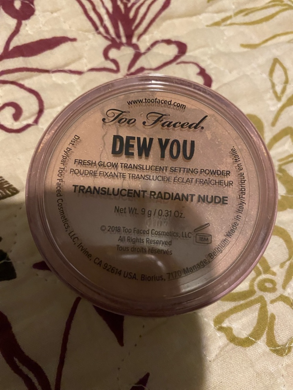 Too Faced Dew You translucent setting powder. Radiant Glow-Nude - Picture 2 of 3